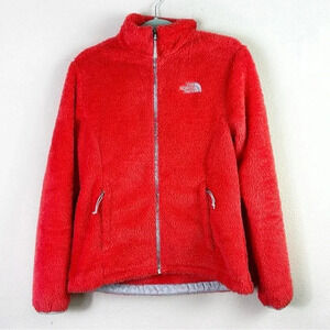 The North Face Fleece Jacket Sweater in Bright Orange size M